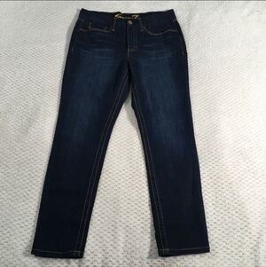 Seven7 Tummyless High Rise Skinny Jeans Women's 8 Dark Wash Everyday Basic EUC